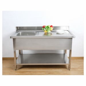 Potopni umivalnik 1 s hrbtnim naslonom in polico - L 1000 x P 700 mm - Dynasteel