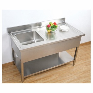 Potopna korita 1 s hrbtnim naslonom in spodnjo polico - L 1000 x P 600 mm - Dynasteel