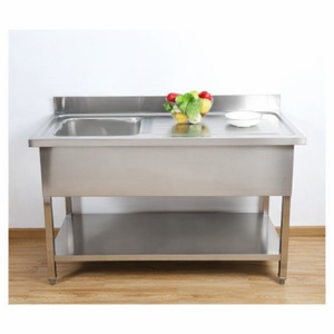 Potopna korita 1 s hrbtnim naslonom in spodnjo polico - L 1000 x P 600 mm - Dynasteel