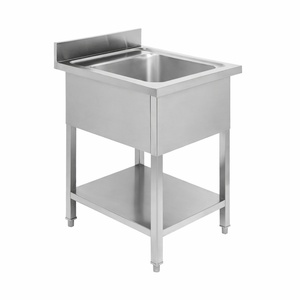 Potopite 1 korito z naslonom in polico - L 600 x P 600 mm - Dynasteel