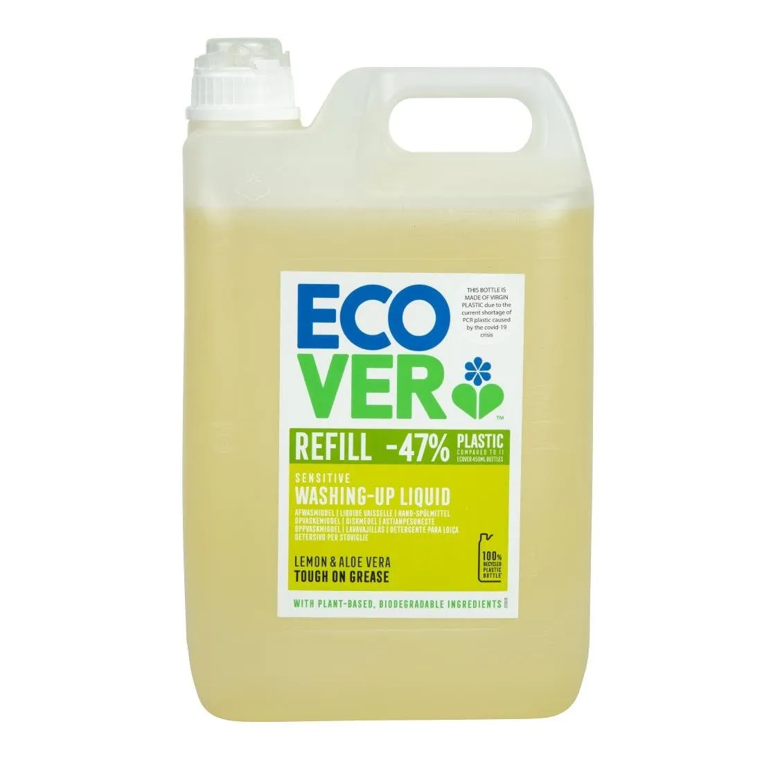Tekoče milo za posodo Koncentrat Limona in Aloe Vera Ecover 5 L