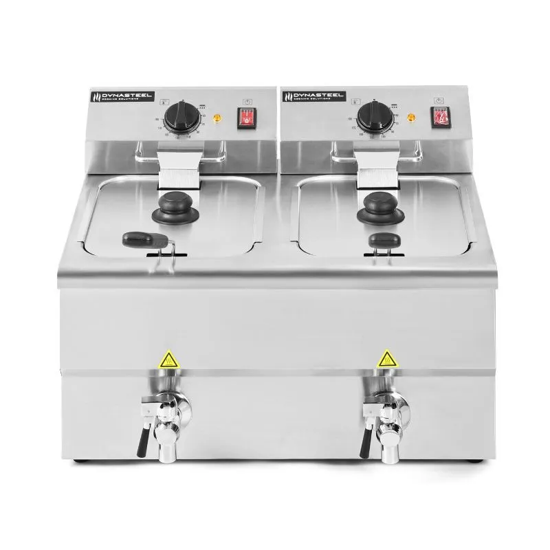 Profesionalna friteza Premium 2 x 8 L z odtokom