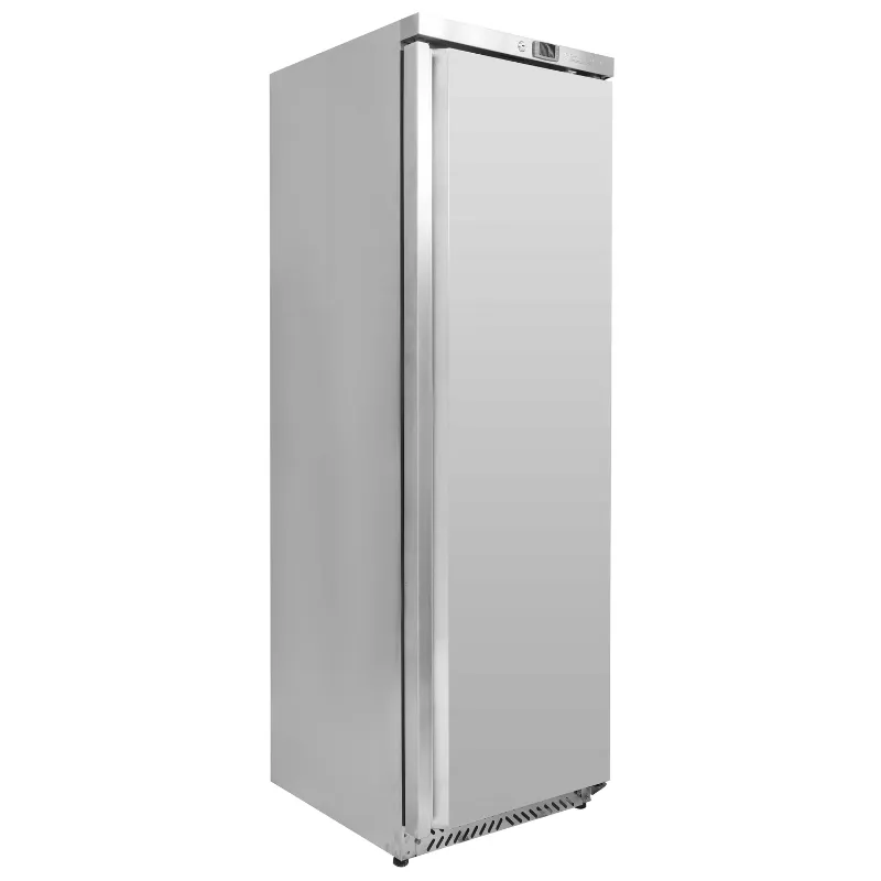 Pozitivna hladilna omara 380 L Inox 0/+8°C, Polna vrata, Statično hlajenje, 4 nivoji, R600a