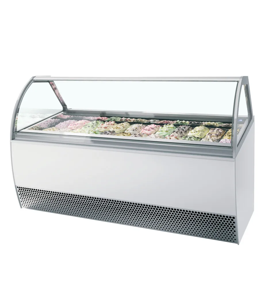 Ventilirana vitrinska omara z ukrivljeno sprednjo stranjo - 24 x 5 L