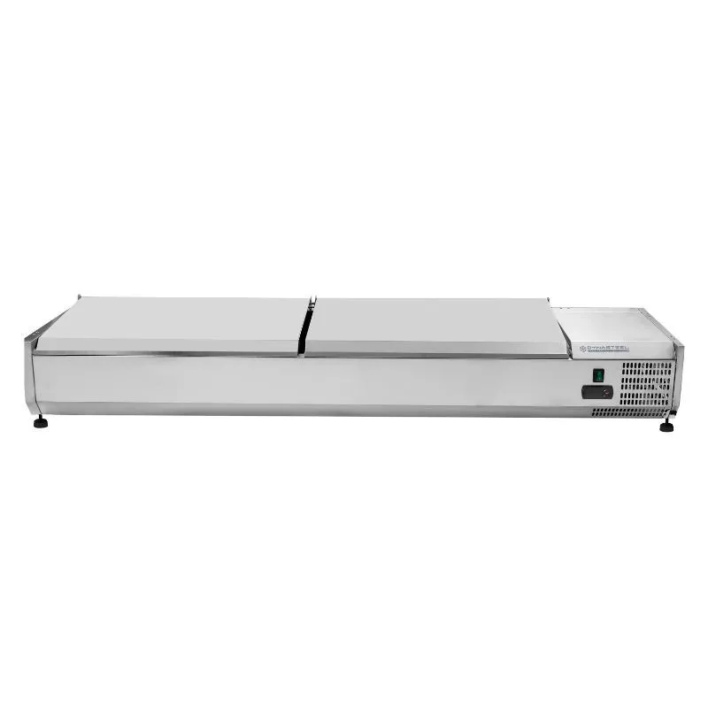 Saladette Hladilna za Postavitev Pokrov Inox - 8 x GN 1/3