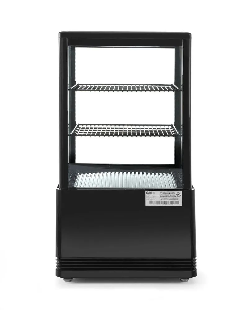 Hladilna vitrina bela s 4 steklenimi stranicami - 58 L