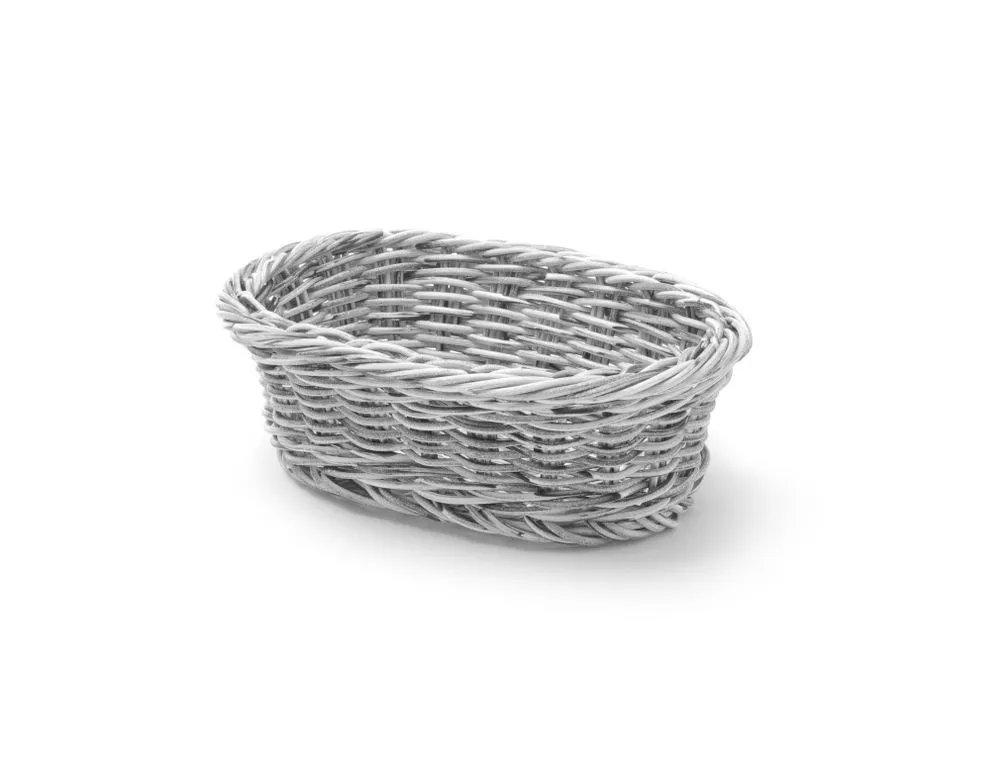 Košara za kruh ovalne oblike siva - 190 x 120 mm
