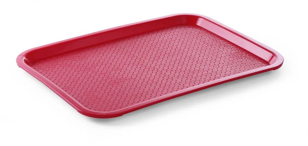 Pravokotni pladenj za hitro prehrano rdeče barve - 415 x 305 mm