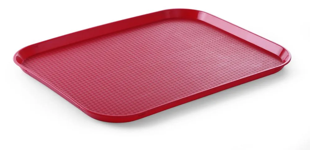 Pravokotni pladenj za hitro prehrano - Velik model 450 x 350 mm - Rdeč - Rdeč