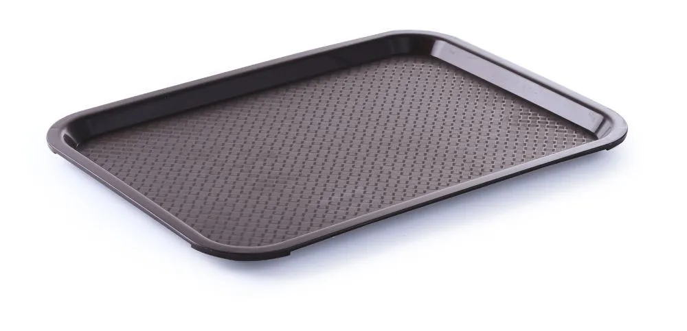 Pravokotni pladenj za hitro prehrano - Velik model 450 x 350 mm - Rjava