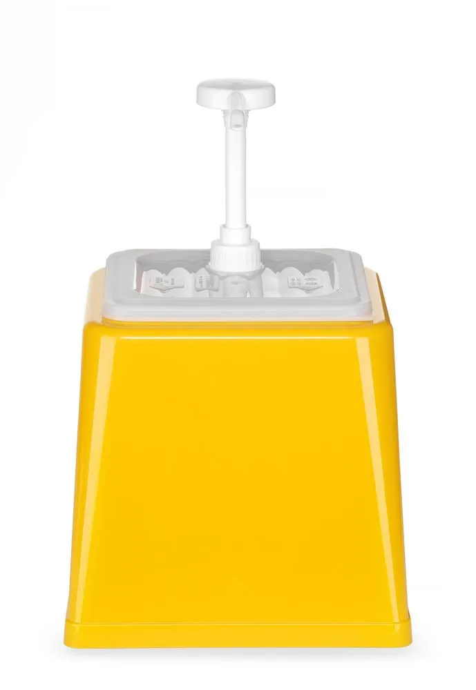 Distributer omake s črpalko - rumena - 2,5 L