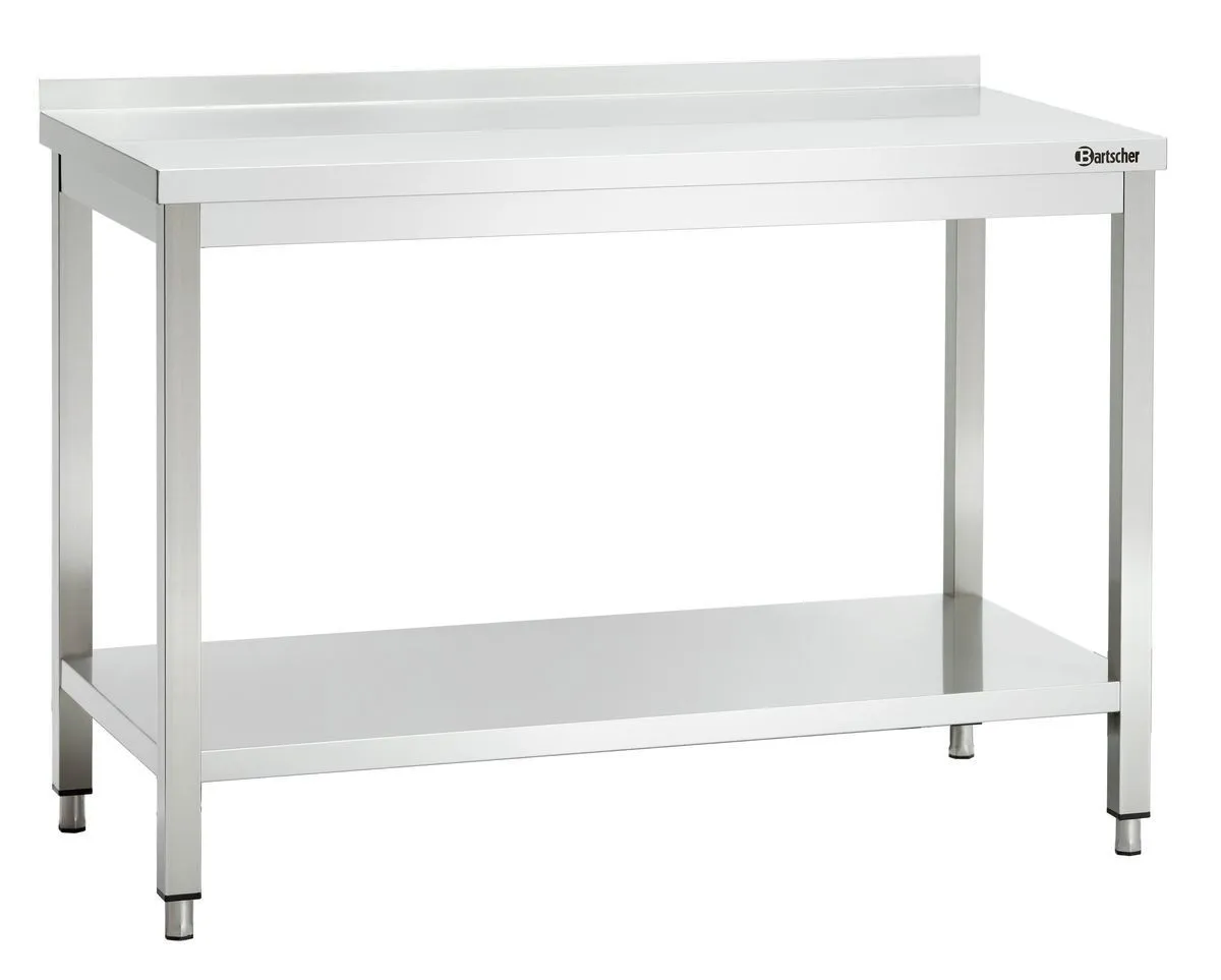 Inox miza z naslonom - D 1200 x G 600 mm