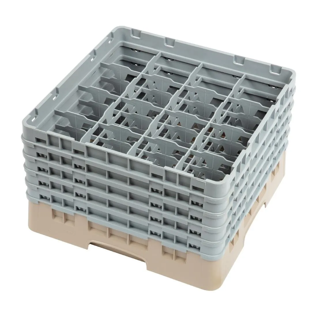 Omarica za kozarce s 16 predelki Camrack bež - Š 500 x G 500 mm