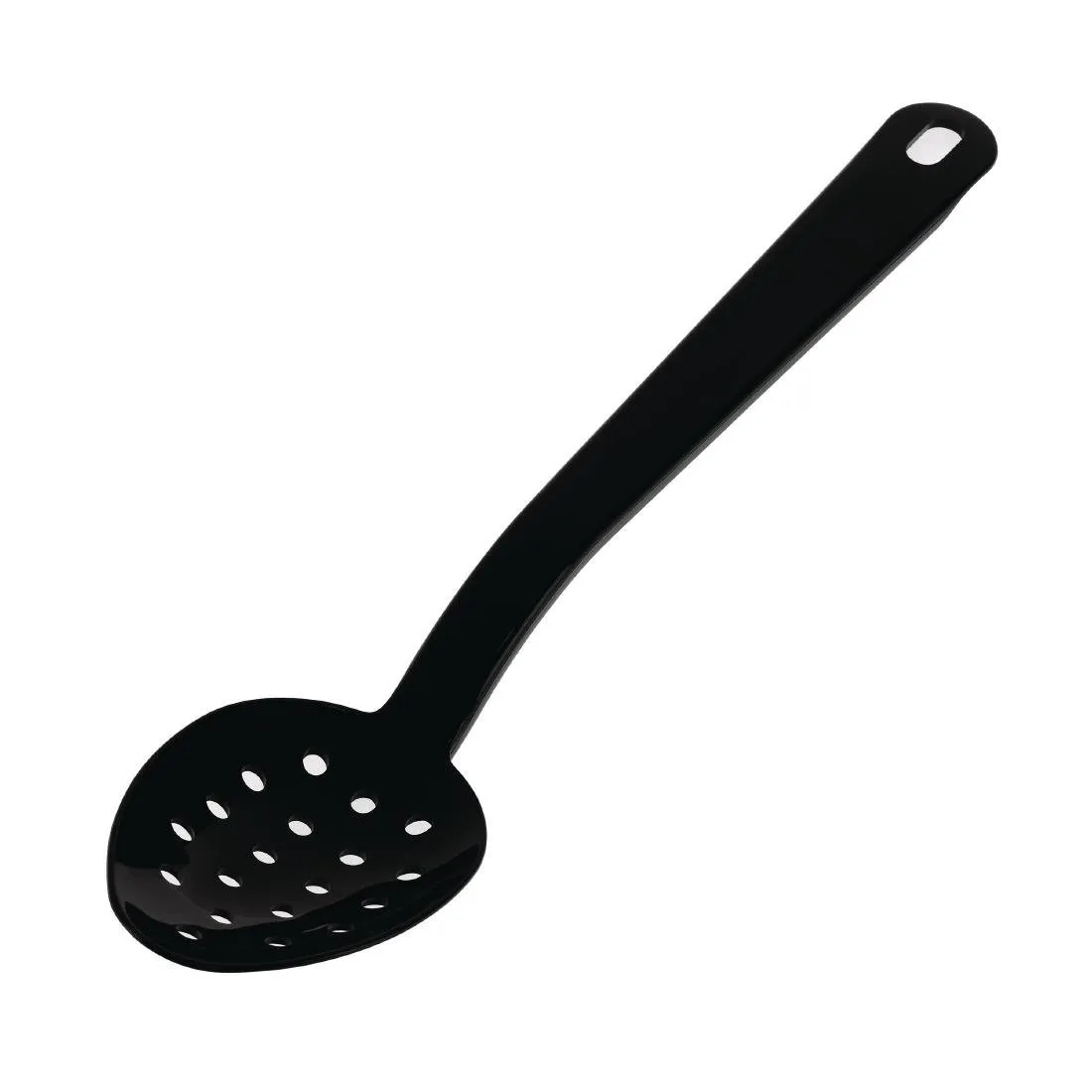 Žlica za postrežbo s perforacijo, črna, 270 mm