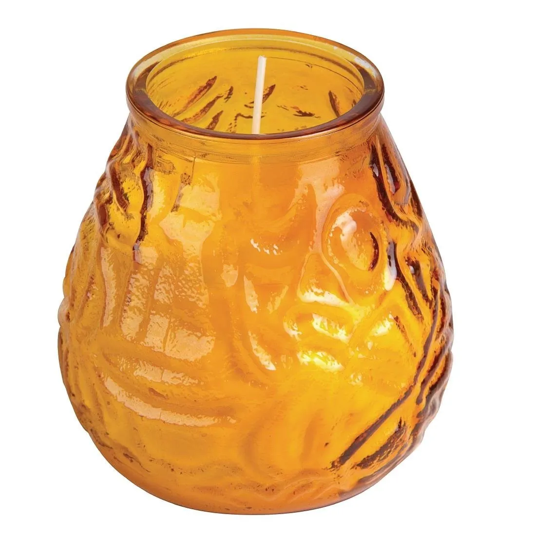 Sveče Beneške Bolsius Low Boy Amber 75 H - Komplet 12