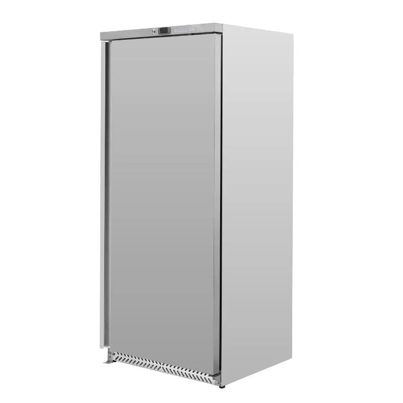 Pozitivna hladilna omara 590 L Inox 0/+8 °C, Polna vrata, Statično hlajenje, 4 nivoji, Plin R600a