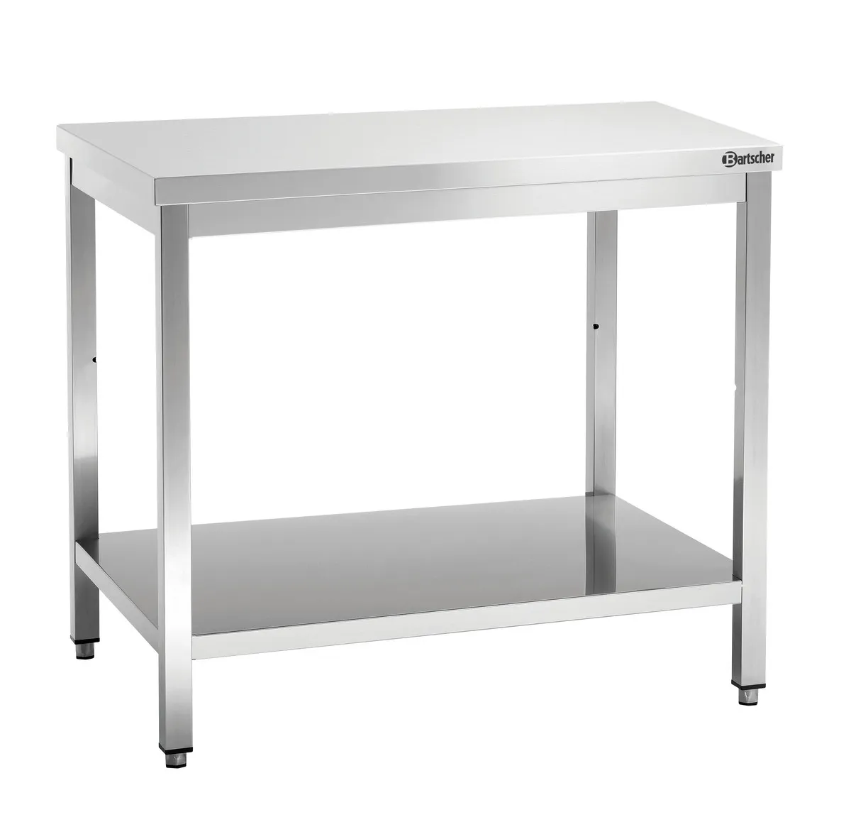Inox delovna miza s spodnjo polico - P 700 mm - L 1200 mm