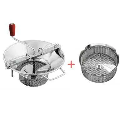 Pack Moulin à Légumes N°5 Acier Etamé - Grille Ø 1,5 mm