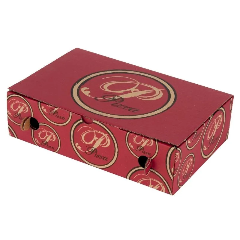 Rdeča pica calzone škatla - 20 x 30 cm - Eko prijazna - Paket 100