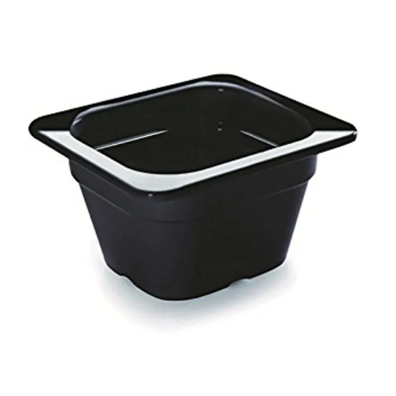Bak Gastro GN 1/6 Črna Melamin - Globina 100 mm - 1,6 L