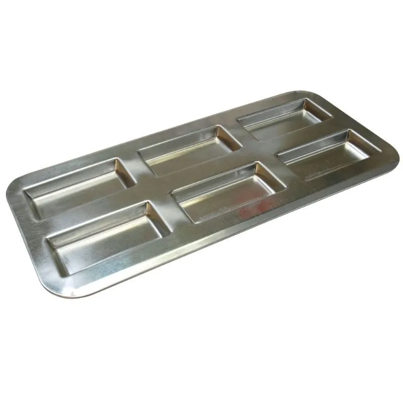Moule à 6 Financiers en Fer Blanc - 380 x 180 mm