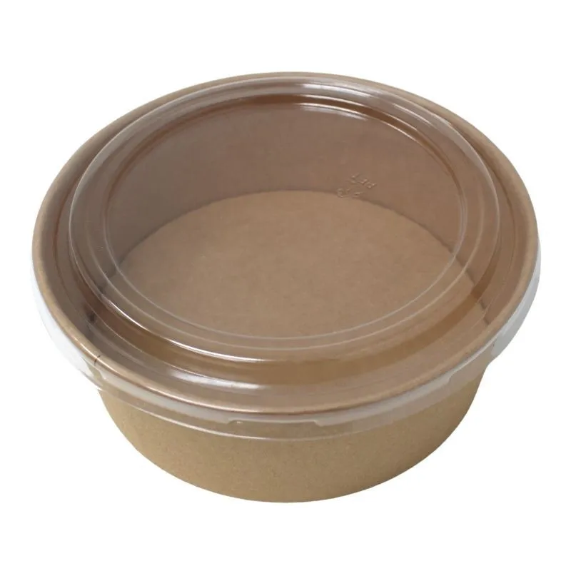 Kraft solatna skleda 1300 ml Ø 185 mm s prozornim PET pokrovom, okrogla, komplet 300