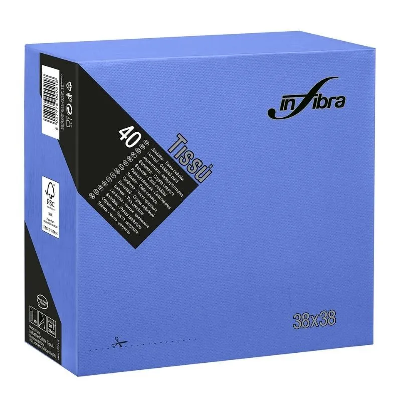 Papirnata brisača 2 plasti 38 x 38 - Modra - Paket 1440