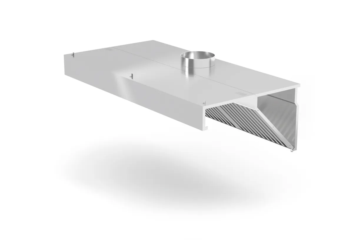 Stenska kuhinjska napa z LED osvetlitvijo - L 1000 x 700 mm