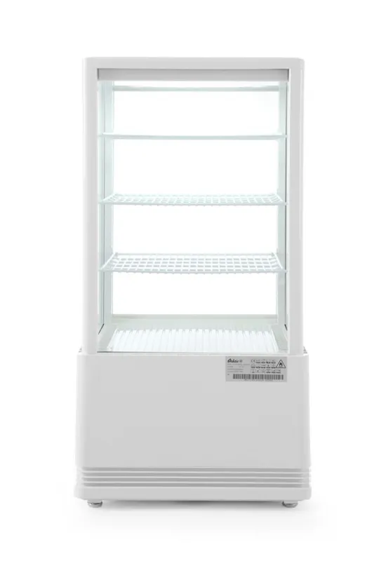 Hladilna vitrina bela s 4 steklenimi stranicami - 68 L