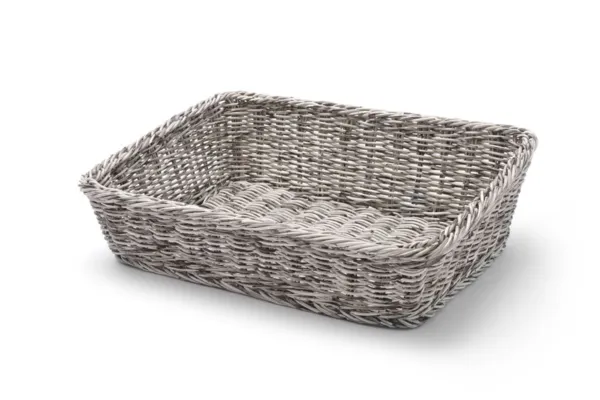 Košara za kruh pravokotne sive barve - 400 x 300 mm