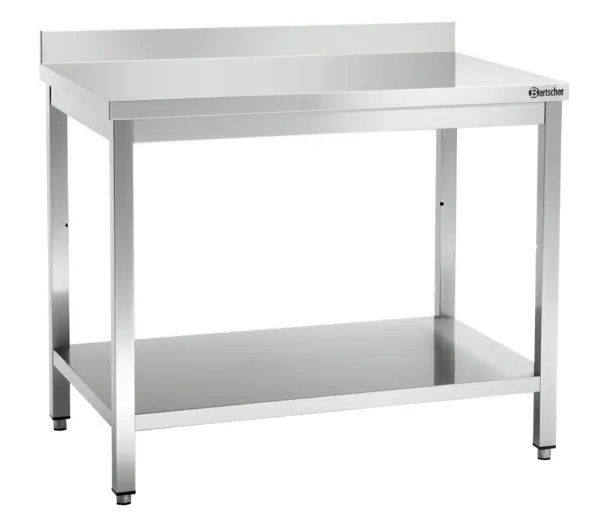 Inox miza z naslonom - D 1000 x G 700 mm