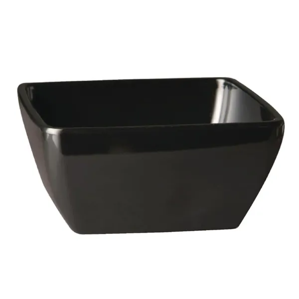 Kvadratna skleda iz črne melamina - 125 mm