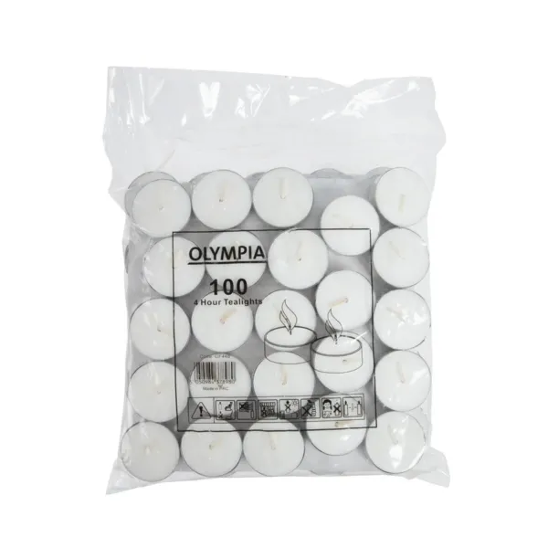 Čajne svečke 4 ure Ø 40 mm - Paket 100