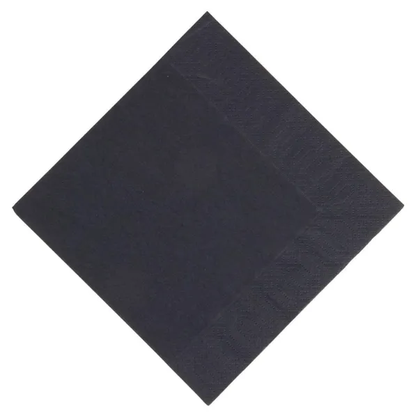 Prigrizne brisače iz črne kompostabilne biorazgradljive tkanine - 3 plasti - 330 x 330 - paket 1000