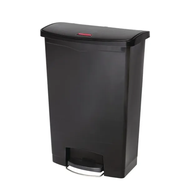 Koš za smeti s pedalom Slim Jim črne barve - 90 L