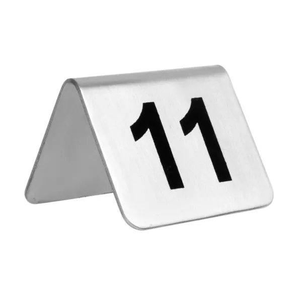 Številke miz iz nerjavečega jekla od 11 do 20