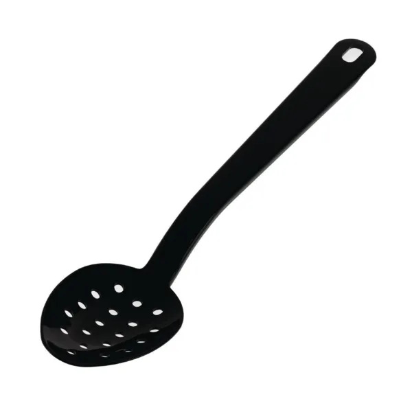 Žlica za postrežbo s perforacijo, črna, 270 mm