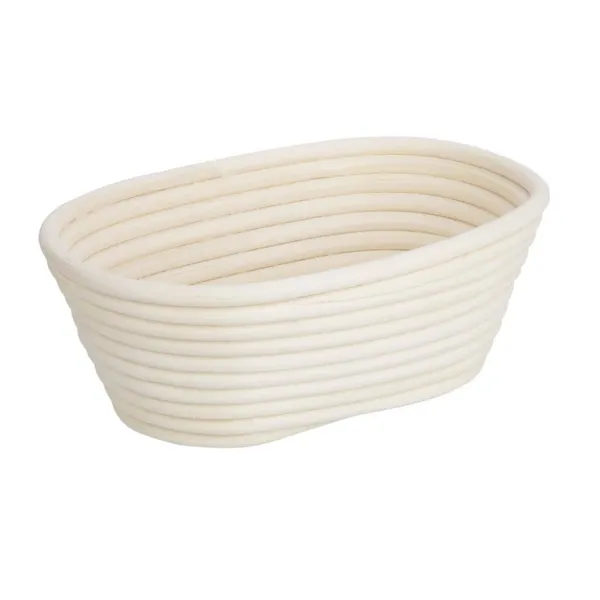 Ovalna košara za fermentacijo iz ratana 210 x 150 x 80 mm