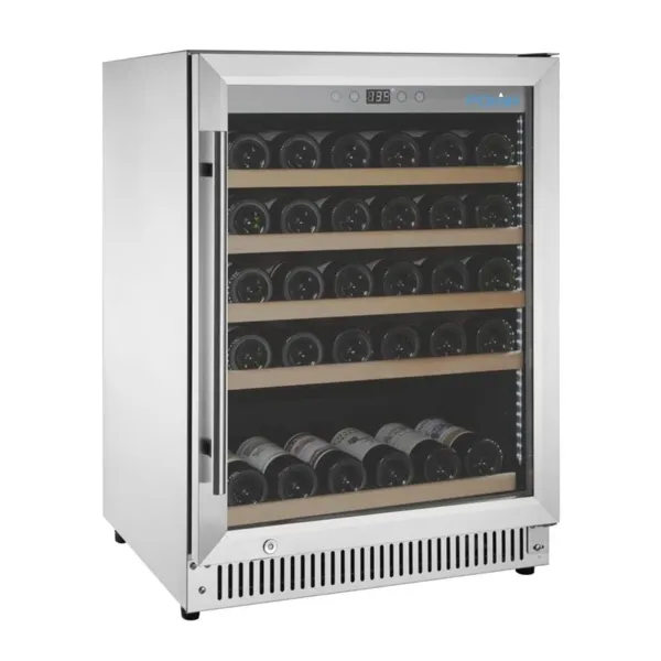 Hladilnik za vino pod pultom iz nerjavečega jekla - 118 L