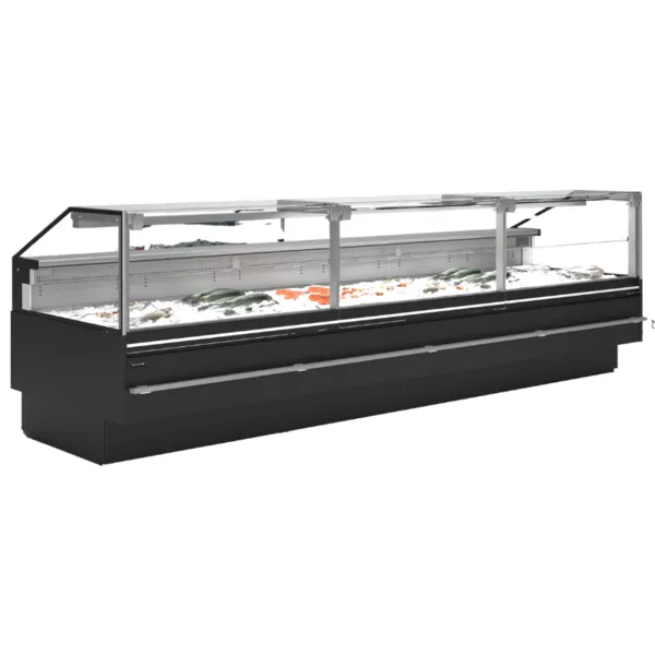 Servirna Vitrina Premium za Sveže Ribe - 1000 W