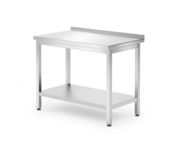 Stenska delovna miza Kitchen Line s polico - G 600 x Š 1000 mm