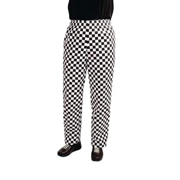 Pantalon de Cuisine Easyfit à Damier Noir et Blanc - Taille XXL