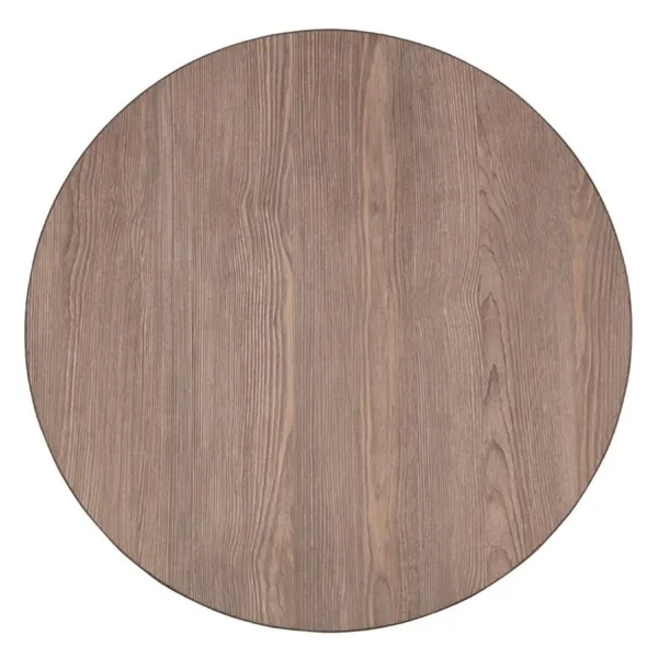 Plateau De Table Rond Effet Bois Gris - Ø 600mm