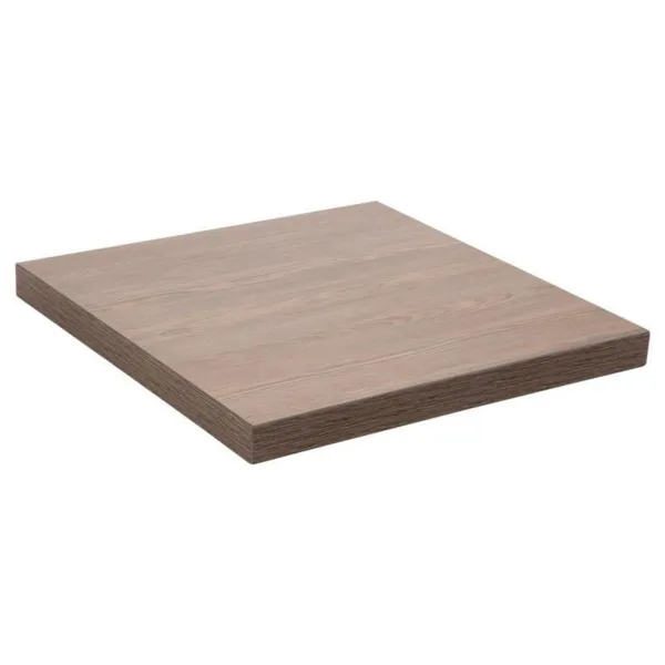 Plateau De Table Carré Effet Bois Gris - L 600mm