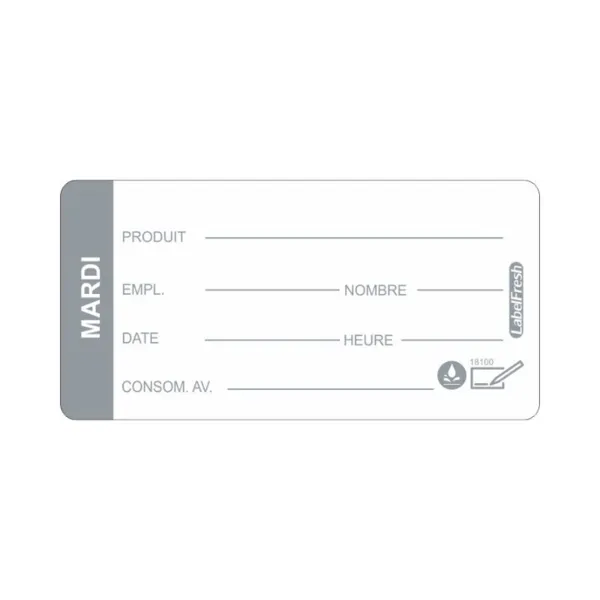 Etiketa za Sledljivost LabelFresh Soluble Pro - Torek - 60 x 30 mm - Komplet 250 kosov