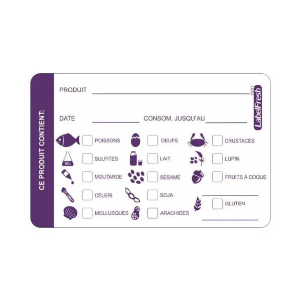 Etiketa za več alergenov LabelFresh Alergeni - 70 x 45 mm - Paket 500