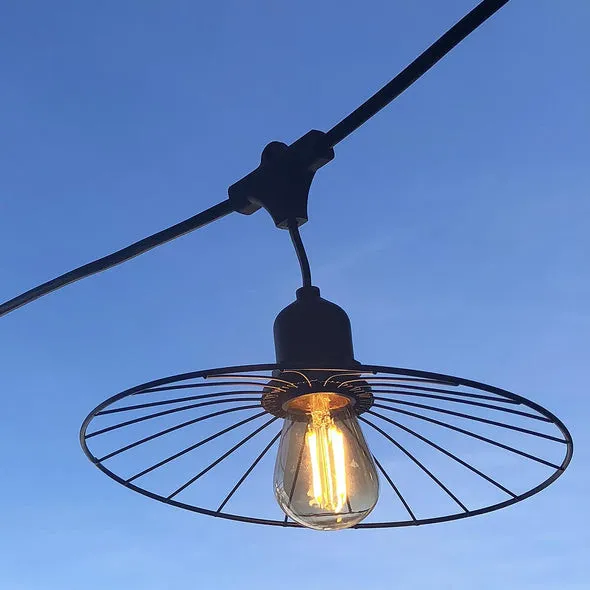 Guirlanda Svetlobna Zunanja z Jeklenim Senčnikom 6 m - Chic Cage Light